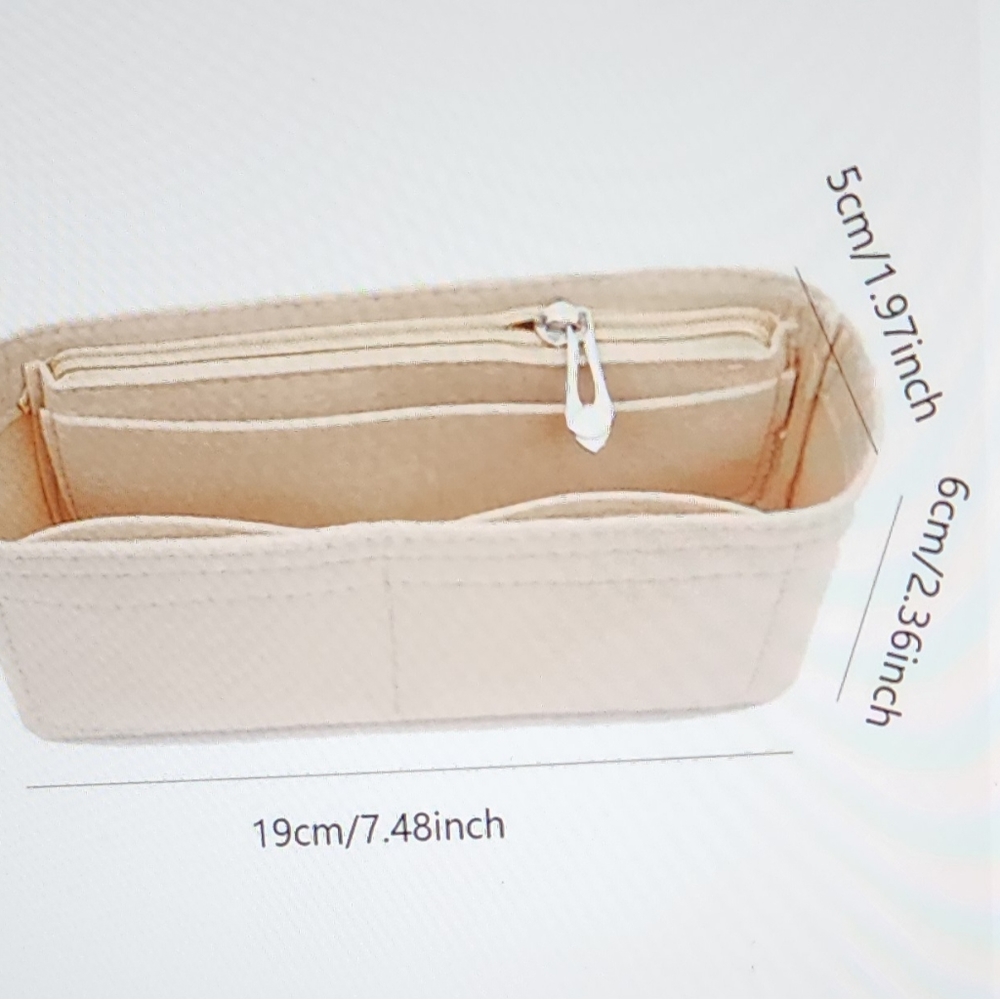 Bag protector/organizer insert Choice of Black or Beige